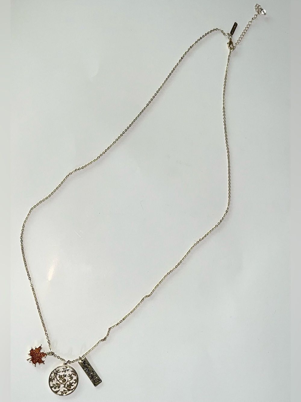 Lane Bryant Gold-Tone Multi Charm Necklace with Orange Star